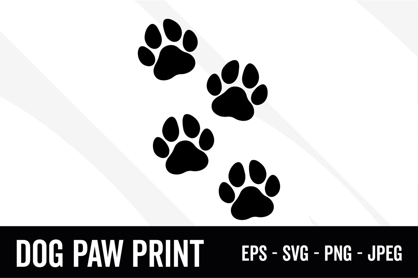 Dog Paw Prints SVG