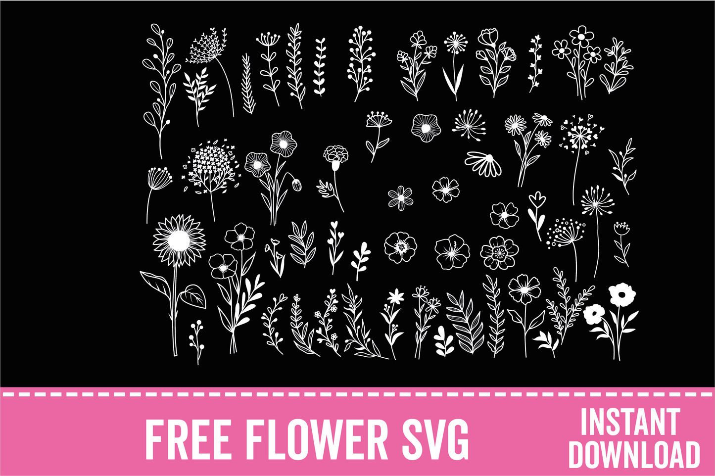 Free Flower SVG Bundle Instant Download