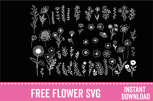 Free Flower SVG Bundle Instant Download