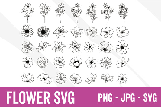 Free Flower SVG | Simple Flower Designs for Crafting