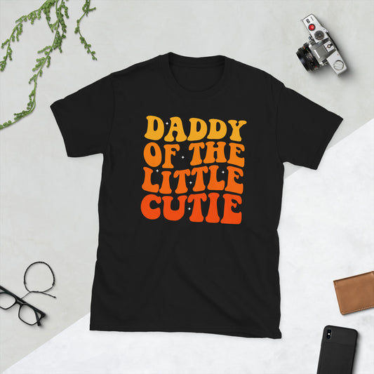 Daddy of The Little Cutie Baby Shower Orange 1st Birthday T-Shirt
