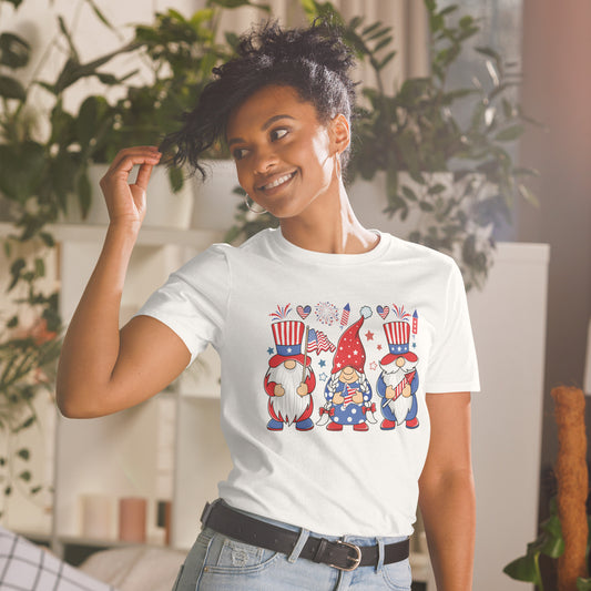 4th of July Gnome American Flag USA Funny Patriotic Gnome T-Shirt