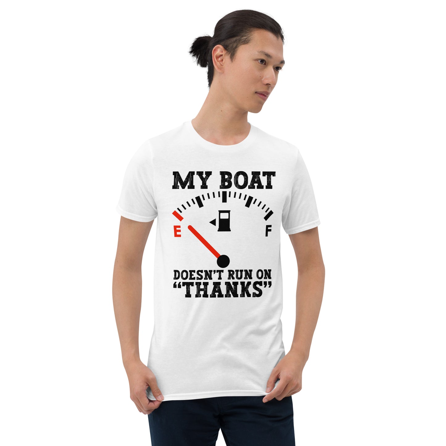 Funny Boating Boat Lover Retro My Boat Doesn't Run On Thanks T-Shirt
