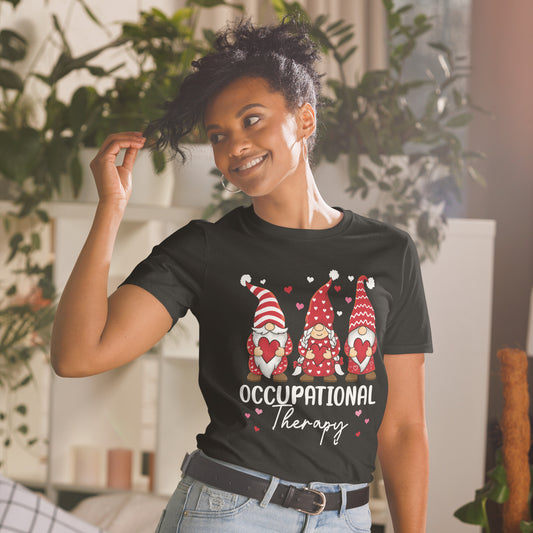 Occupational Therapy Valentines Day Gnomes Cool OT Therapist T-shirt