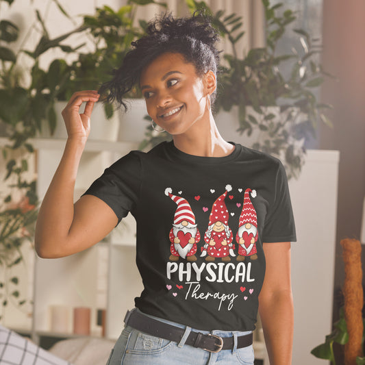 Physical Therapy Valentines Day Gnome Cute Therapist T-shirt