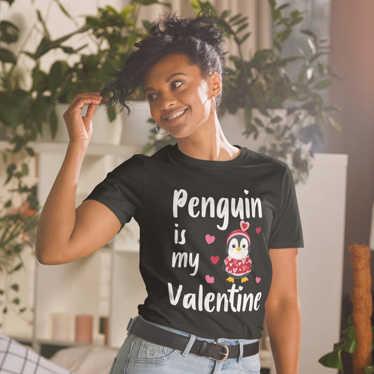 Cute Penguin Valentines Day Design Cool Penguin Lover T-shirt