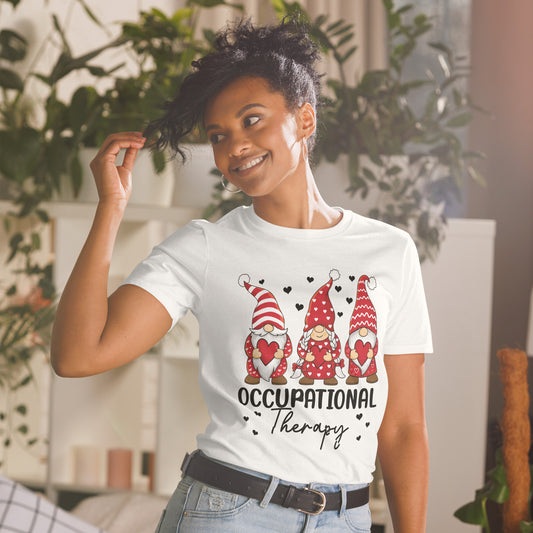 Occupational Therapy Valentines Day Gnomes Cool OT Therapist T-shirt