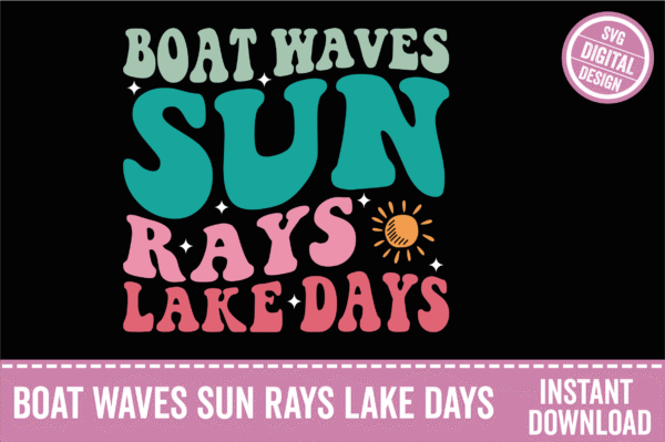 Boat Waves Sun Rays Lake Days