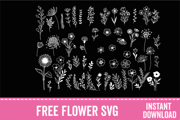 Free Flower SVG Bundle Instant Download