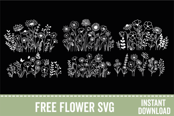free wildflower svg bundle