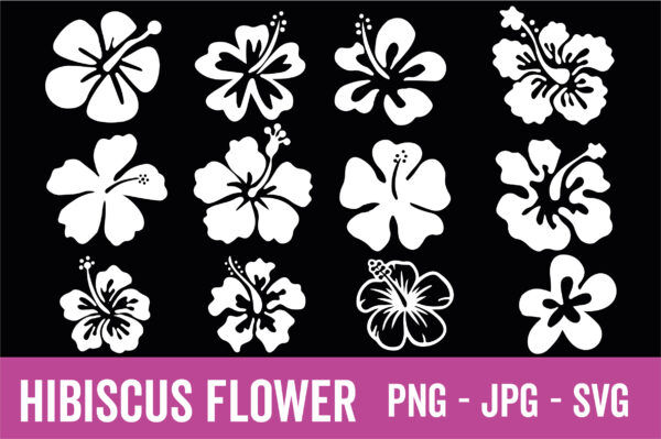 Hibiscus Flower SVG Free Tropical Flower Design for Crafting - Image 2